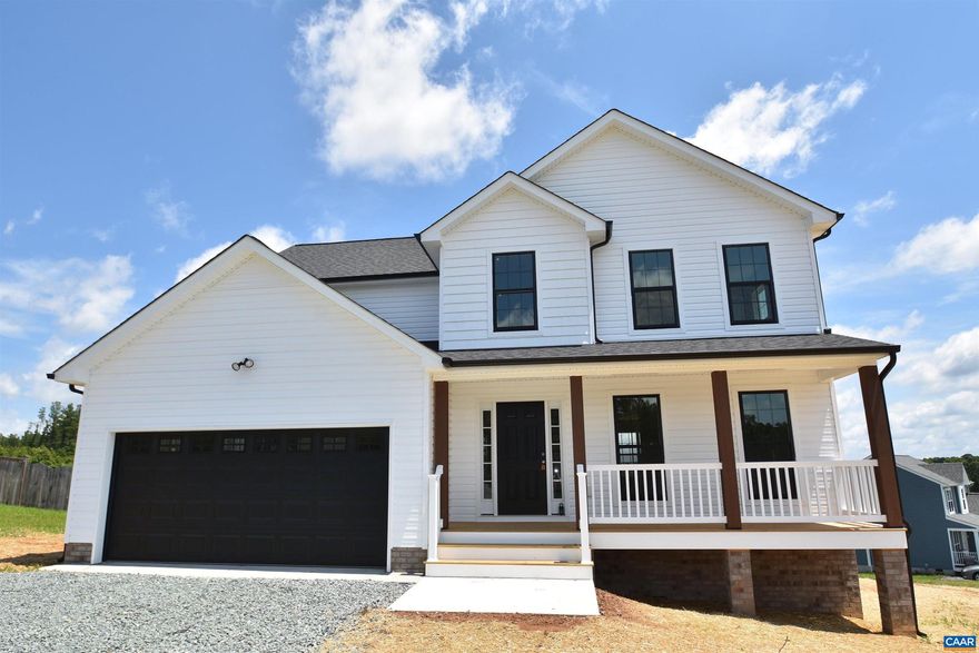 STUNNING & MOVE-IN READY!  Wallace plan features a covered front porch w/ 8" stained columns, Black Windows & Garage Door, Upgraded Siding Accents, Wide Window Trim, & 10x18 Deck. Main level Laminate floors set off the Light filled 2 story foyer & dining room w/ Gorgeous trim upgrades. Large great room is open to the kitchen w/ 42" wall cabinets, corner pantry, Island w/ seating, Granite Counters & SS Appliances. The spacious primary retreat features a Tray Ceiling & Garden Bath w/ large soaking tub & separate shower. High Point is a 25 lot neighborhood w/ available high speed internet, just minutes from county schools, conveniences & major roads. Contact Agent for Details about closing cost incentives offered by the builder!,Fireplace in Great Room