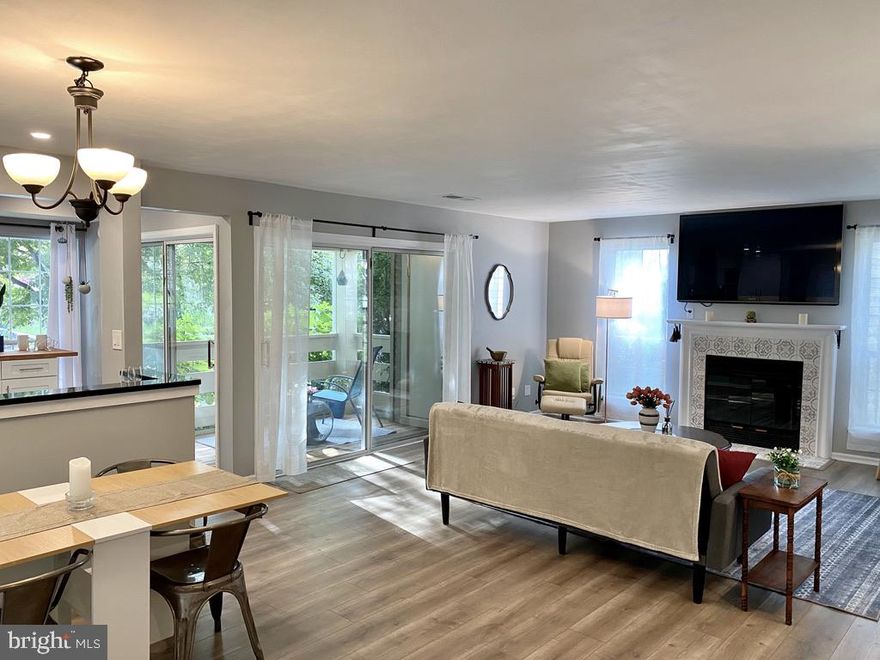 With loads of updates, this home feels like new! Located in the desirable Carr at Pinecrest community, it’s one of very few 1-BR units to come on the market in the last couple of years!  Following a full kitchen remodel in 2018 (new cabinets, quartz counters, stainless appliances, glass backsplash), the rest of the unit was updated this year (new wood laminate flooring, fresh paint, bathroom refresh, and many additional details attended to!). Even the HVAC is new from 2021!  The open plan and generous sized bedroom make the unit feel even larger than its 834 square feet.  There is an in-unit washer/dryer, and plenty of storage in the two large closets in the bedroom.  Cosy up to a wood-burning fire in the winter, and enjoy the great outdoors on your private balcony in the warmer weather!  Check out the walk-through video tour! Conveniently located on the ground floor, the building is adjacent to the community pool for easy access. The community is meticulously maintained and in addition to the pool, offers three tennis courts, tot lots, walking paths with ponds, gazebos and benches. Easy for commuting in all directions from nearby I-395 and I-495, Pinecrest is only 15 minutes to DC, Tyson’s and 20 minutes to Old Town Alexandria. The community is pet friendly, you’re welcome to bring along Fido or Kitty. Settle into your space, enjoy the fabulous, convenient location, and make it home!