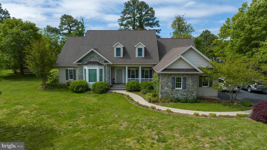 Nestled between Wicomico Yacht Club and Bordeleau Vinyards and Winery on Wicomico Creek, this fabulous 4000 sf+ waterfront home in Redden Ferry Estates offers it all!
5 bedrooms (with primary en suite bedrooms up and down), 4 1/2 baths, 2 story great room with stone fireplace, gourmet kitchen, formal dining, family room and office or 6th bedroom. Private pier with lift for boating the Wicomico and out to the Chesapeake Bay! Community boat ramp. Just a few hours from DC and Baltimore metro areas and less than 1 hour to Ocean City.