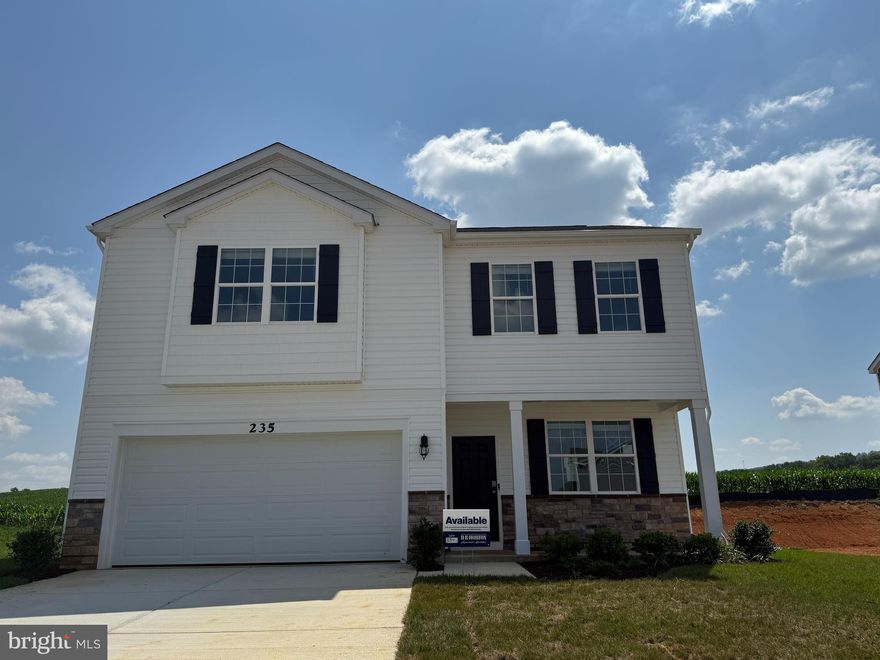 This home offers a little seclusion in the backyard, overlooking a farm where the corn has started to grow!! This Penwell model features 4 bedrooms and 2.5 baths, and two car garage. Fully equipped kitchens with stainless steel appliances, 25 cu ft side by side refrigerator with in door water/ice, multi cycle dishwasher, disposal, range and microwave, LED work area kitchen lighting ad granite counter-tops. America's "Smart Home Technology" featuring Quisys IQ HD touchscreen with camera, Wi-Fi video doorbell, Echo Dot speaker with Alexa, Z-Wave programmable theromstat, smart light switch and Keyless Entry front door lock with deadbolt, flat screen pre-wires with cat-6 outlets in owners suite and living area, and finally a Wi-Fi enabled garage door opener. LVP flooring on main level public areas, two panel interior doors with brushed nickel hardware, wall to wall carpeting in bedrooms, ceiling fan pre-wires in all the bedrooms and living area.