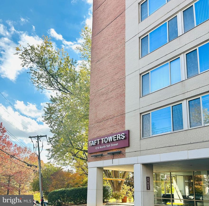 1210 N Taft Street, Apt 903 – Arlington, VA 22201

Discover modern convenience, upgraded interiors, and vibrant community living at this top-floor apartment with stunning Monument views. All utilities are included in the rent (excluding phone and cable), making this 750 sq. ft. home an exceptional value just steps from the Courthouse Metro and a short walk to Clarendon's shops, restaurants, nightlife, and parks.

Apartment Features:

* Approx. 750 sq. ft. of well-designed space
* Bright, spacious living area with hardwood floors
* Updated kitchenette with granite/quartz countertops
* Large bedroom and bathroom with recent upgrades
* Double-pane windows and central heating
* Abundant natural light and Monument views
* Ample in-unit storage

Building & HOA Amenities

* Community pool and garden area
* Free assigned parking + guest spaces
* Same-floor laundry
* Elevator and onsite property manager
* Secure package/mailroom
* Included pest control
* On-site playground

Neighborhood Highlights

* Steps to Courthouse Metro
* 2.5 blocks (5 minutes) to Clarendon Metro
* Walkable to Whole Foods, cafés, restaurants, and nightlife
* Close to Lyon Village Park and Taft Street Park

Top-floor serenity, unbeatable convenience, and modern upgrades make Apt 903 an ideal Arlington home.