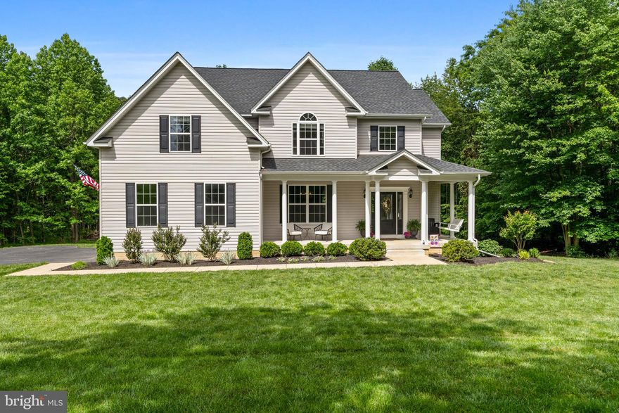 Home Sweet Home!  This beautiful, Litz built home, shows the pride of homeownership.  The original owners have added so many upgrades and personal details, you will fall in love!  From the moment you walk onto the front porch and through the front door you will see stunning hardwood floors, the trim work in the dining room, bench with cubbies in the mudroom, and the custom shelf in the kitchen (cabinet is available to rehang if buyer chooses).  The kitchen features built in microwave, upgraded stainless steel appliances, Island with pendant lighting and recessed lighting, beautiful kitchen window over the sink and opens up to the kitchen table space area and sliding glass door to the deck.  The family room is huge, plenty of room , so everyone has a seat in front of the TV, plus a cozy fireplace for those chilly nights.  On days/evenings that you want to sit outside, step out onto the maintenance free deck and you're in your own private Oasis!  Upstairs are 4 bedrooms, the owners suite has a tray ceiling, full bath with separate soak in tub and shower, painted cabinets with updated mirrors, and large walk in closet.  3 additional  bedrooms, hall bath with double vanities, also painted and updated and the laundry room.  The basement in unfinished for future plans and/or storage, has 3 piece rough in plumbing, lots of sunlight with added windows and walk out sliding glass door to the back yard.  2 car sideload garage, the roof was replaced last year, there's an added water softener, whole house humidifier, invisible fence system, deck built/permitted in 2020 and refinished last year, new Pergo (wet  protect laminated) on main level, upstairs hall and owners bedroom. All this and a possible pool lot for your future plans. Great area to get anywhere in the tri-county area, shopping, commuting, etc. NOTE. .. the public records is off on square footage... the sellers added a 2' extension to the back and side of this home, increasing the square footage to closer to 3032'!   Call today for a private showing, you will fall in love!