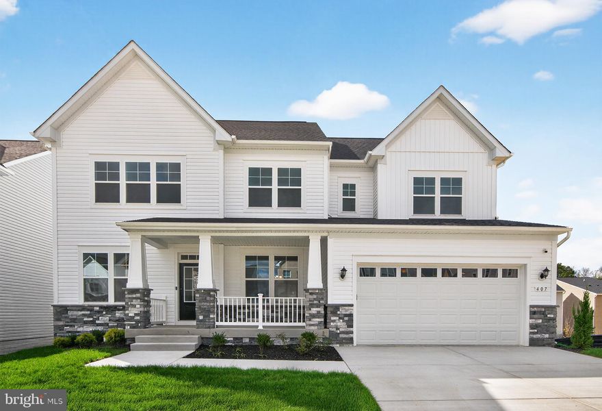 *OFFERING CLOSING ASSISTANCE WITH USE OF APPROVED LENDER AND TITLE.*
STUNNING EMORY PLAN READY FOR QUICK MOVE-IN. THE ONLY EMORY ON A WALKOUT HOMESITE! YOU'LL LOVE THIS NEW ESTATE HOME AT SOUTH LAKE IN BOWIE MARYLAND. Welcome to the Emory II. Thoughtfully designed for the entertainer in us all, the chef's kitchen with it's oversized kitchen island seamlessly flow into the family room. Additionally, you'll enjoy the morning room extension and love the adjoining covered porch with stone outdoor fireplace which create an ideal gathering space for your friends and family. Continue throughout the main level to find dedicated areas for a home office, a dining room, and a main level guest bedroom. As you make your way upstairs to the second level, you will discover an open-concept loft that connects to the laundry room and secondary bedrooms, one of which has a private ensuite. Also accessible from the loft area is the primary owner's suite, a secluded and luxurious haven that features walk-in closets, a stunning Roman bathroom designed to maximize relaxation and comfort. This suite is a real show-stopper with a vaulted ceiling and Sitting Room with a covered porch! Need more space? This Emory comes with a fully finished basement to suit your unique needs. This addition includes a media room, bedroom (labeled as Opt. Finished Area 3 on floorplan), and full bathroom, providing ample space to relax and unwind. Overall, the Emory II is a superbly designed floor plan that offers a perfect blend of style, comfort, and functionality. Contact the Community Sales Consultant for more information if you wish to make this dream home yours!