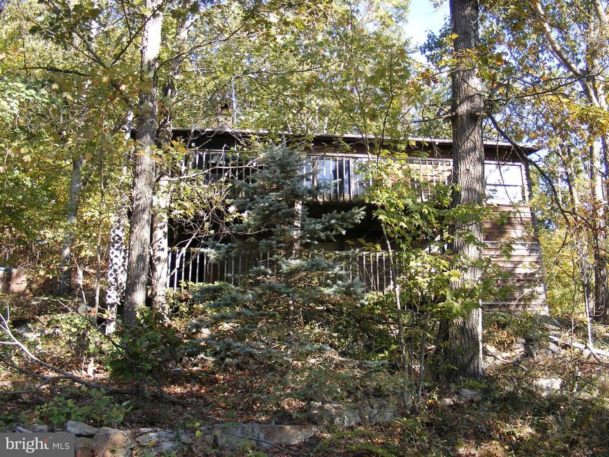 Cabin in the woods with mountain views. 2 bedroom 1 full bath.  Stone fireplace. Upper and lower decks and screened porch. Lots of storage next to the lower deck. Needs TLC will make a wonderful weekend retreat or a full time home.  Priced to sell. Have a motivated seller. Call for your showing appt today.