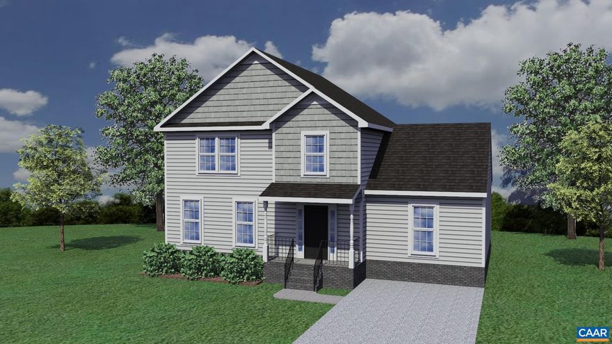 CONSTRUCTION HAS BEGUN!! The NEW Monterey model on 2.148 acres in Louisa. Gorgeous open floor plan with laminate flooring throughout the main living areas, spacious great room, open kitchen layout, stainless appliances, granite countertops, upgraded 36" Tier 2 cabinets with crown molding, 2x7 island with overhang, and half bath. The Primary suite, on the main level, comes with a vaulted Ceiling, a ceiling fan, walk in closet, and an attached full bath with a 5' shower and double bowl vanity! Upstairs you'll find 3 additional bedrooms with LED lights, a full bath, and pull down attic for extra storage. Adult height toilets in primary and half bath, 10x12 deck for entertaining, and an upgraded exterior with wide window trim instead of shutters and shake siding. Call today to ask how you can receive up to 2.5% and an additional $2,500 of your closing costs paid as well. No money down loans available. Photos are of a similar completed home.,Granite Counter,Wood Cabinets