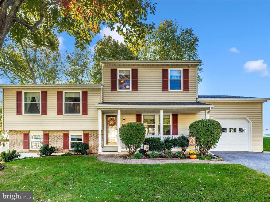 Offer deadline ! Monday , 10/28 at noon. STUNNING and PRISTINE -4 BEDROOM 2.5 BATH SINGLE FAMILY HOME WITH BREATHTAKING VIEWS LOCATED IN SOUGHT AFTER GLADE TOWN.  Main Floor features hardwood floors and neutral paint! As you enter the foyer you are greeted with the sizable living room -it's is the perfect place to gather or unwind after a long week. Living room flows into formal dining area. The sun lit kitchen boasts granite counter tops, stainless steel appliances, and pendant lighting. French door  leads to a large Trex deck and backyard oasis! Stunning sunsets and views from your backyard!  The upper level boasts 3 good sized bedrooms and full bath.  The 4th level features  a  HUGE primary retreat with ceiling fan, walk in closet, additional closet  and en suite. The updated  en suite has a double vanity with a tub/shower combo.   The lower level has LVP flooring  and neutral paint, a good sized recreation room, plus bonus area , a half bathroom, and laundry room,  Pride of ownership shows- home has been meticulously maintained and ready for new owners! Don't miss your opportunity to make this your new home! NO CITY TAXES!!!   Close proximity to Frederick, shopping and commuter routes.   Community offers sidewalks, tot lot and community pool with LOW HOA!!