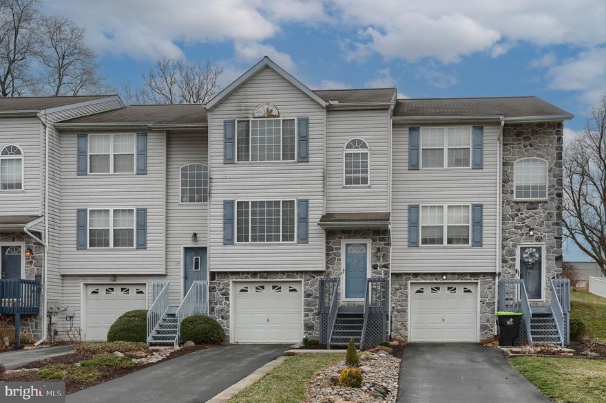 Welcome to this well-maintained 3-bedroom, 1.5-bath townhome in the highly sought-after Quentin Hunt community of West Cornwall Township—where affordability meets convenience and no HOA fees! Step inside to an open, light-filled main level featuring brand new carpet and fresh paint throughout. The spacious kitchen and dining area flow seamlessly into a private backyard—perfect for relaxing, entertaining guests, or gardening. Upstairs, you’ll find three generously sized bedrooms with large closets, including a walk-in, plus a full bathroom and an extra hallway closet. The oversized 1-car garage provides interior access, while the lower-level laundry room includes bonus space ideal for storage, a workshop, or a home office. Economical natural gas heat, low taxes, and affordable utilities make this home as practical as it is inviting. All appliances are included—truly move-in ready! Located just minutes from Routes 322, 72, and the PA Turnpike, you’ll enjoy quick access to shopping, dining, and local attractions like the Pennsylvania Renaissance Faire—all within the Cedar Crest School District.