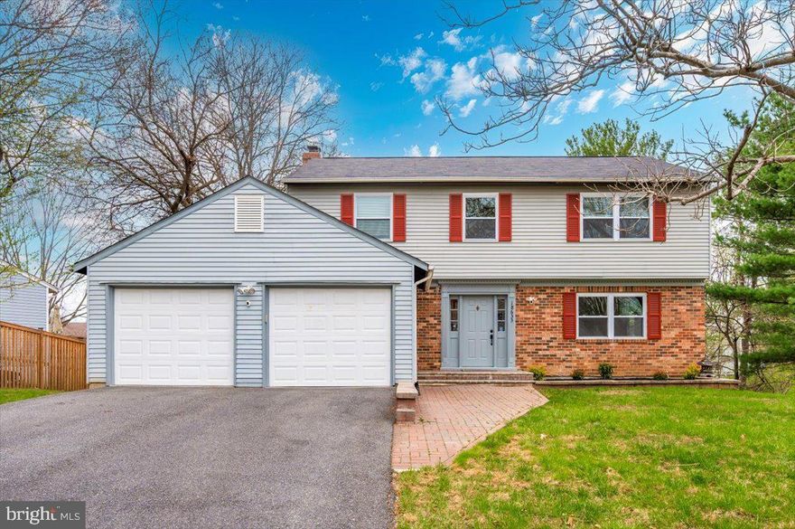 Welcome to 18633 Calypso Place…  BEAUTIFULLY UPDATED home in the Flower Hill Community.  This 3-level detached home features: 4 bedrooms, 2 full baths, 2 half baths, 2 car garage, wood floors on main and upper levels, and a finished WALK-OUT basement.  The main level boasts gorgeous hardwood flooring, an eat-in kitchen with white cabinetry, stainless-steel appliances and a pantry, formal dining room with chandelier and chair railing, spacious living room, family room off kitchen with brick, wood-burning fireplace, and powder room. The upper-level features wood flooring, a large primary bedroom, with walk-in closet and updated attached bathroom, 3 additional bedrooms with ample closet space, and an updated hall bath. The finished WALK-OUT lower level has HUGE recreation room with a sliding glass door to back yard, updated half bath, and large storage/utility room.  Home has been meticulously maintained – Freshly Painted (2025), NEW Carpet (2025), New Bathroom Lighting & Flooring (2025), Replacement Windows and Doors, & Hardwood Flooring. Enjoy all the amenities Flower Hill has to offer – community center, tot lots, tennis courts, and community pool.  MAGRUDER School District.  Close to the Flower Hill Shopping Center, schools, and major commuter routes –I-270, I- 370, ICC, Mid-County Hwy, and public transportation - Shady Grove Metro, & MARC Train.  GREAT HOME, GREAT PRICE, GREAT LOCATION.  A must see!