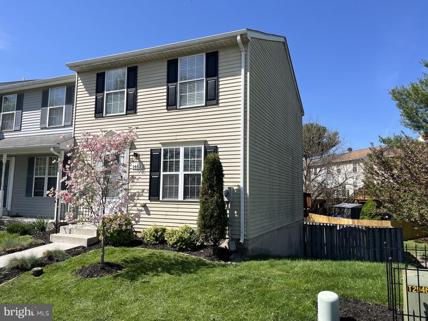 Don't miss this rarely available, 3 level, End unit Townhome w/ a partially finished walk-out lower level in the sought-after Fredericktowne Village just outside of Downtown Frederick. Enjoy this well maintained 2-3 BR 3.5 bath townhouse w/ assigned parking space. First floor living room with convenient half bath, kitchen and dinning room combo which extends out to an expansive deck overlooking your fenced in rear yard. Upstairs has 2 bedrooms and 2 full baths. The partially finished walk out basement gives additional living space and / or use as your 3rd Bedroom if needed PLUS there is another full bath AND an additional office / den! This one has everything you need. The property is being sold as-is but it is well maintained and a home warranty is being included for additional comfort. Come take a look and make this home yours.. But Hurry before this one is gone!