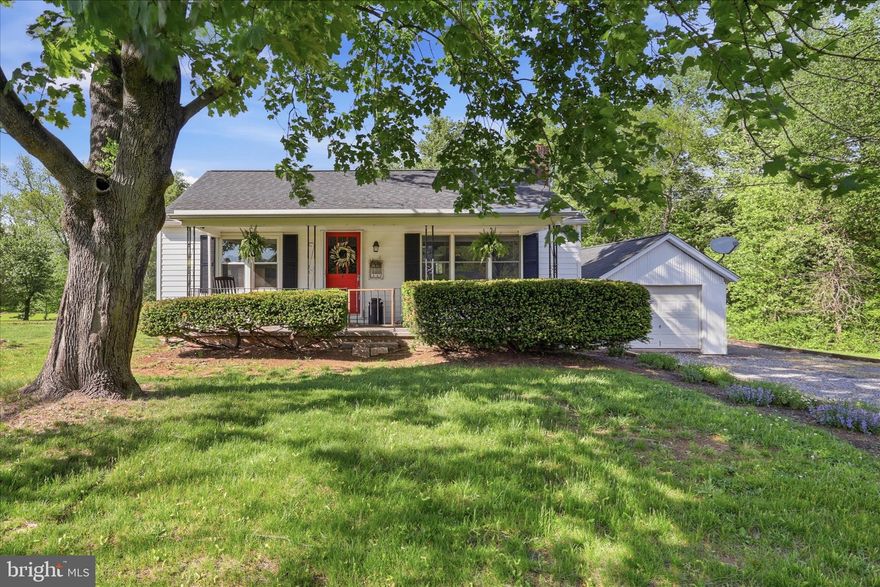 This charming 2-bedroom rancher offers comfort and character in a peaceful, serene setting. Nestled on over an acre of land, the property provides a private outdoor retreat where you can truly unwind and enjoy nature. The backyard is a standout feature, complete with a thriving garden currently producing potatoes and beets, a tranquil pond, a chicken coop, a gentle creek, and a pear tree. An updated shed adds even more versatility—perfect as a workspace, studio, or quiet escape. Inside, the home features a warm, wood-cabin feel with rich natural textures throughout. Cozy up by the wood stove or enjoy evenings by the wood-burning fireplace. Hot-water baseboard heat, powered by the boiler, ensures year-round comfort, while also providing a reliable and abundant hot water supply. The basement offers ample storage space along with a partially finished bonus room currently used as a bedroom—ideal for guests, a home office, or additional living space. Major updates include a new roof (2020), well pump replacement (2023), and septic system recently pumped (May 2026), giving added peace of mind to the next owner. If you’re looking for a home that combines rustic charm with functional updates and a beautiful natural setting, this property is a must-see.  And finally, the neighboring land is in agriculture preservation, ensuring permanent peace.  Schedule your showing today!
