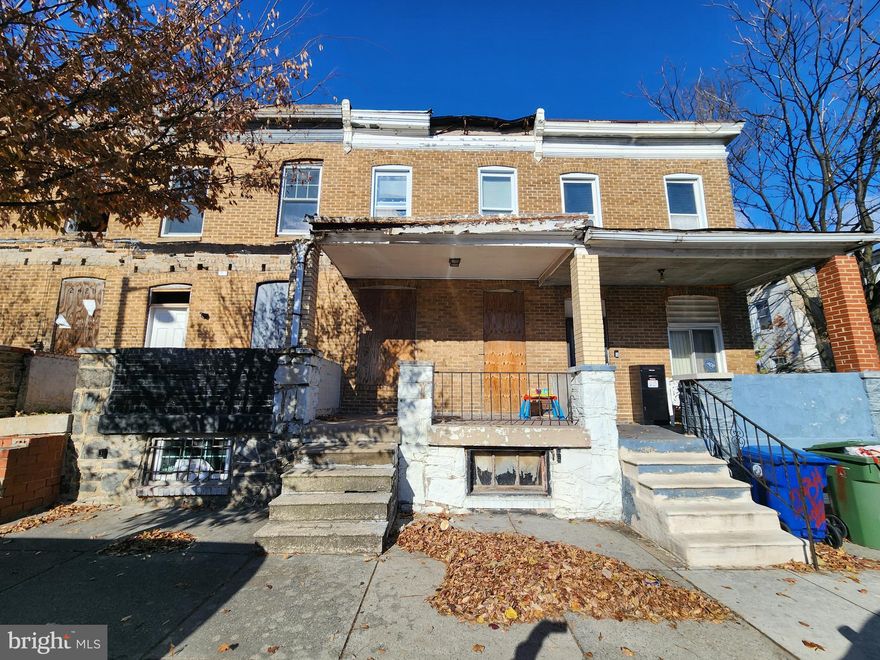 ONLINE AUCTION: Bidding begins 12/8/2025 @ 10:00 AM. Bidding ends 12/10/2025 @ 7:20 PM. List Price is Suggested Opening Bid. Deposit: $5,000. 2 Story Townhouse located in the Broadway East area. JUST MINUTES to Johns Hopkins Hospital and Clifton Park. Easy access to major traffic artery N Gay St. Property is vacant.