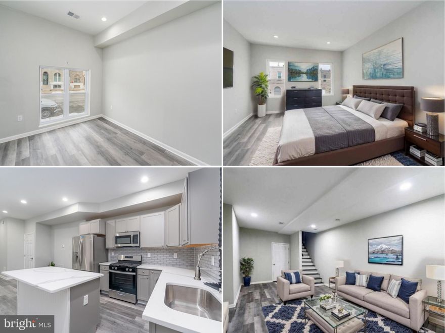 This fully renovated 3 Bed / 3 Full Bath townhome with three finished levels boasts a fully fenced rear yard and additional living space in the basement. Luxury vinyl plank throughout all three levels. Full length family room in the basement with dedicated utility space. Main level washer / dryer. Updates include brand new HVAC, new water heater, recessed lighting, quartz countertops and high-end cabinetry, stainless steel appliances, new roof, new electric and plumbing, new hardware and fixture, and new vinyl windows. No expense has been spared!