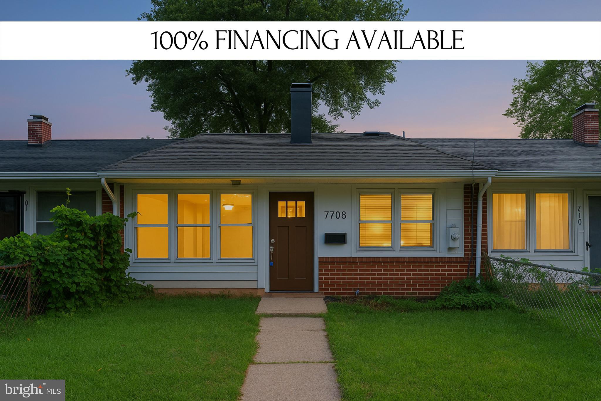 With 100% Financing, No Downpayment, $5,000 Grant, and at least a 620-credit score, You’ve Found Your Home at 7708 Bender Rd, Landover, MD 20785! This home checks every box—updates, layout, location, and value at 4 Bedrooms | 2 Bathrooms | 2 Levels | Fully Renovated | Turnkey Ready.
All the bells and whistles of a luxury renovation—without the luxury price tag—and located just steps from the Prince George's County Landover Police Station for added peace of mind.
This fully redone 4-bedroom, 2-bath home is move-in ready with new everything:
New roof
New HVAC
New LVP floors
New light fixtures
New bathrooms
New kitchen
New washer & dryer
New ceiling fans
The heart of the home is the sleek galley kitchen with 42" white soft-close cabinets, quartz countertops, stainless steel appliances, upgraded hardware, and a walkout to your fenced backyard—perfect for entertaining or relaxing.
The main level features an open-concept living/dining area, two bedrooms, and a full bath. Upstairs offers two more bedrooms with a buddy bath between them—perfect for privacy and function. Extra storage space is available in the backyard, and there’s street parking in front. Fenced front and back yard.
Location perks:
Walk to Prince George’s County Police Department (Division III)
6 minutes to Landover Metro
10 minutes to MARC Train
2-minute walk to Metrobus at Matthew Henson Ave & Barlowe Rd
25 minutes to Reagan National Airport
Don’t miss your chance to make it yours.
