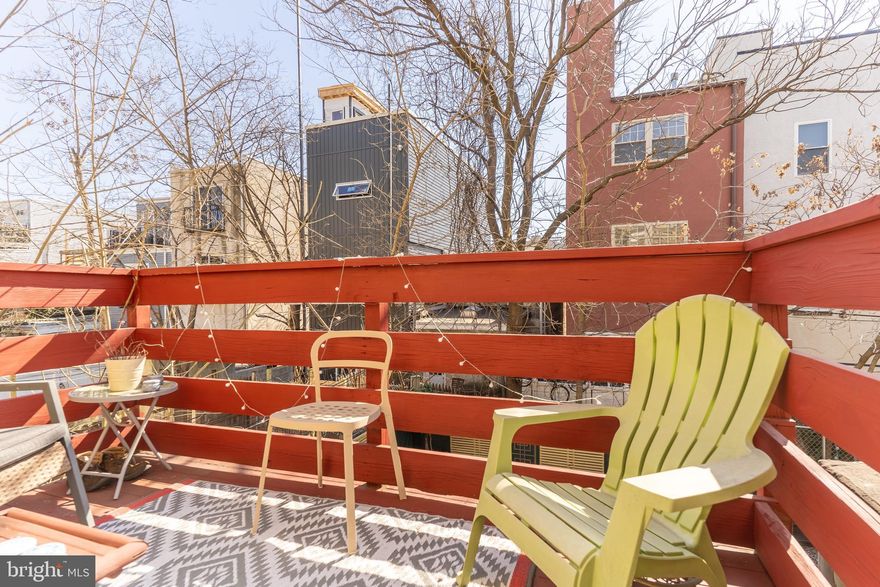 Fantastic location for this true 2 bedroom condo with private deck, washer/dryer and low condo fees in Graduate Hospital. This second floor condo has an open layout with hardwood floors throughout. The updated galley kitchen has granite countertops, penny tile backsplash and stainless steel appliances. Off the kitchen is the living and dining area with great natural light, room for a dining table and a large closet/pantry. Continue to your PRIVATE, south-facing deck, great for entertaining . Down the hall you will find a nicely updated full bathroom with a tub and neutral tile. There is also a conveniently located stacked washer and dryer off the hall. Both bedrooms have large windows with tree-top views, hardwood floors and closets.  The home can be sold with the furniture!  Just steps from local favorites like Sidecar Bar & Grill, Ultimo Coffee, Cafe Ynez, Los Camaradas, Fitzwater Street Bagels and more.