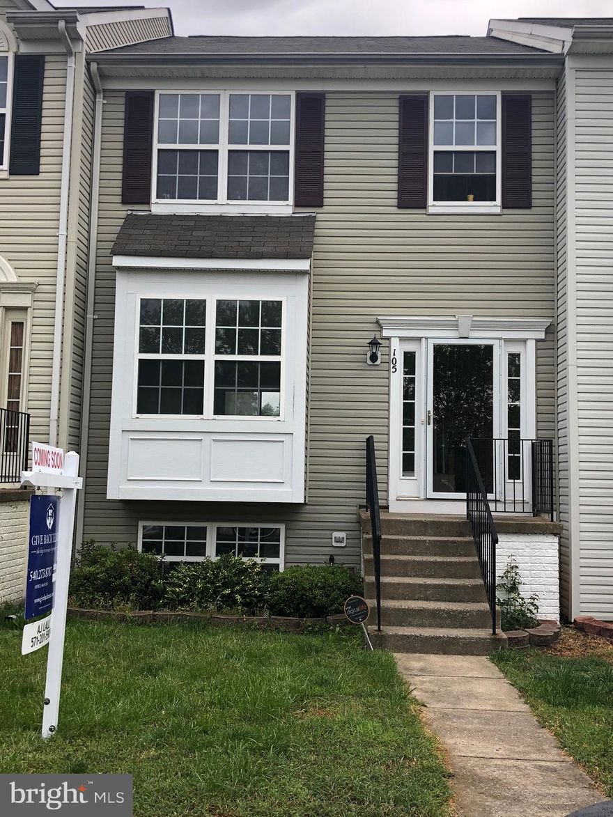 More pictures coming soon! Beautiful freshly painted and new carpet townhouse. 3 Finished t w/ family room walks out to patio & fenced yard which backs to trees. Stainless Steel Appliances in kitchen. Living room w/ bay window. Master bedroom has vaulted ceiling & walk-in closet. Deck off Dining Room. Convenient location, close to commuting services, I-95, shopping & restaurants.