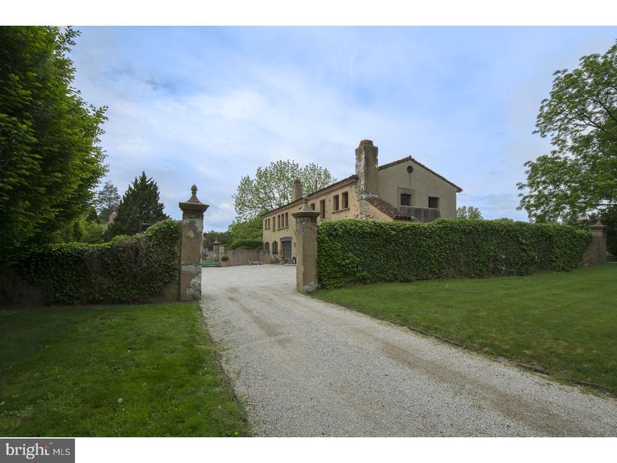 Wonderful renovated Tuscan carriage house subdivided from "La Ronda" estate. Large spaces flooded w/ light. Amazing two story living room and large dining room. Custom Kitchen w/ cherry cabinets and wooden counters. Second floor  Master Bedroom suite w/ dressing room and marble bath. Gathering room with fireplace overlooks 2-story Living room + 2 more bedrooms, one with study area and a hall bath . Second floor laundry. In addition, there is a large unfinished area that can be easily converted into living spaces and garage.  Approx. 1 acre w/ charming swimming pool set within ivy covered walls.  This truly special retreat will delight you from inside out.  Deed Restriction Easement.  Defunct Association