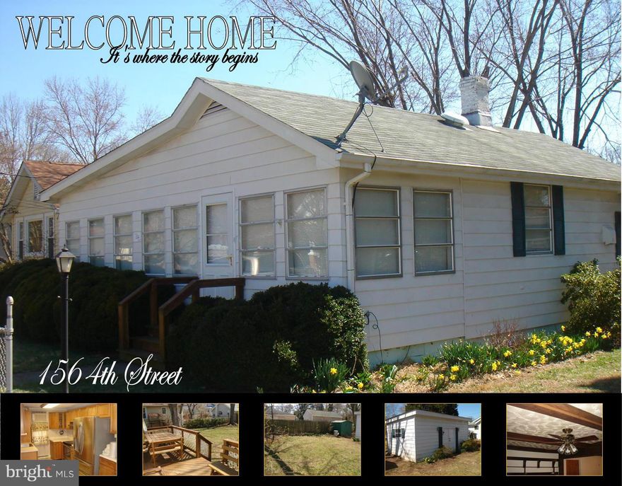 Charming Rambler/cottage in the heart of Colonial Beach.  An inviting Sunroom welcomes you to this meticulously maintained home.  2 Bedrooms and 2 Bathrooms.  One bath has been remodeled to include ceramic tile, Grab Bars, and an enormous shower.  The kitchen is up to date with all of the modern conveniences.  Stainless Steel appliances and ample cabinet/drawer space.  12x19 Workshop and shed incl