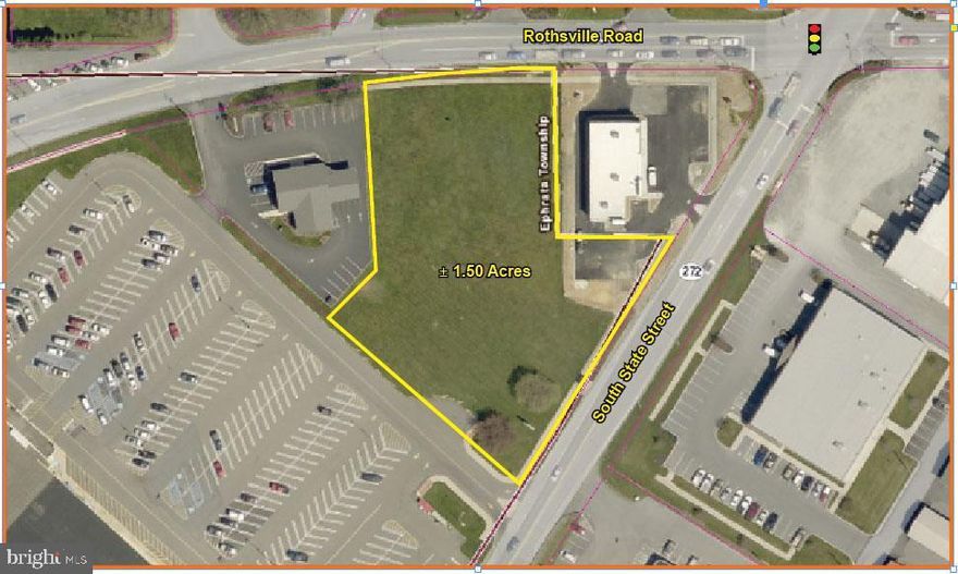 Frontage on two main roads - South State Street (Route 272) and Rothsville Road. Excellent QSR site or other STL user. Located adjacent to recently opened Dutchway Grocery store and new Goods Store. +/- 1.50 acres portion of parent tract (Tax Account 270-60010-0-000) containing 11.50 acres, to be subdivided by Seller.