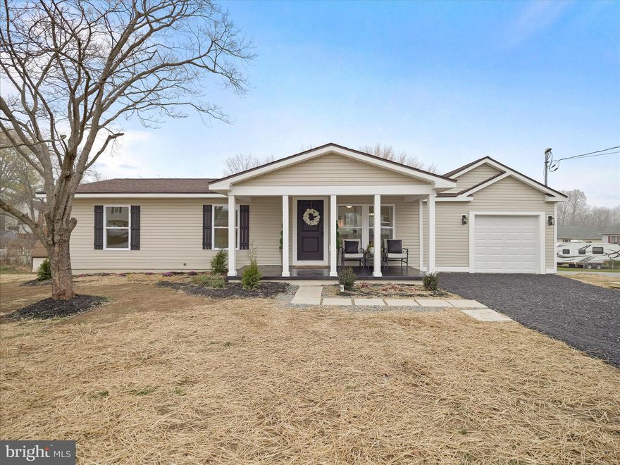 Looking to downsize or perhaps just starting out? This beautifully renovated rancher situated on a corner lot is waiting for you! This home is loaded with numerous interior and exterior upgrades such as:  all new plumbing, electrical, new windows and doors, LVP flooring, carpet, ceramic tile, paint, and light fixtures. The exterior has new vinyl siding, gutters, and trim. The roof is newer with architectural shingles. All the work was permitted by the City of Ranson. The gorgeous kitchen contains quartz countertops, island, and all new stainless steel appliances. The primary bathroom has a double quartz vanity and gorgeous walk in shower. The full bathroom has a single vanity and tub/shower. The new Trex deck with vinyl rails and steps that lead to the back yard may be accessed from the kitchen or the rear door in the one car garage. All the work has been done - move into this single family home with no HOA that is close to shopping, schools, restaurants, and the hospital. The flat yard is large enough for the kids and pets to roam! There are no sheds on the property; the back yard is not as deep as the side yard.