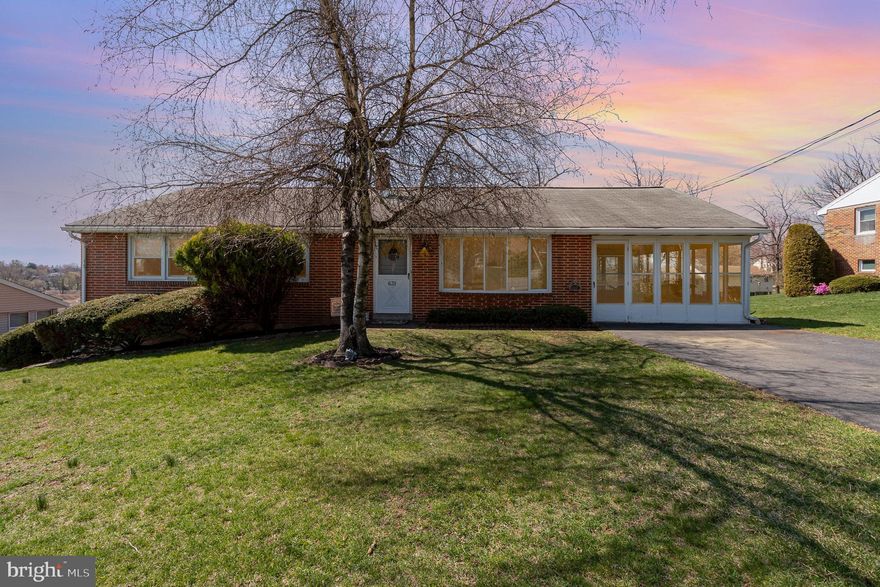 Well-Maintained and Move-In Ready, this 4-bedroom, 1.5-bathroom, One-Story home with Central Air features an unfinished Walkout-Basement, offering comfort, versatility, and the perfect canvas for your personal touch and creative ideas. Enjoy the ease of One-Floor Living with hardwood floors throughout, including under the carpet. The fourth bedroom can serve as a bedroom or be converted into a dining room, providing flexible living options. The spacious sunporch, formerly a carport, offers additional possibilities, it can remain a charming sunroom, or you can explore options for alternative uses, including potential conversion to a garage or back to a carport. The unfinished walkout basement presents endless opportunities, whether you choose to create additional living space, an entertainment area, or simply use it for extra storage. This property is located in a convenient area, close to schools, shopping, hospitals and major highways. All included appliances convey with the property.