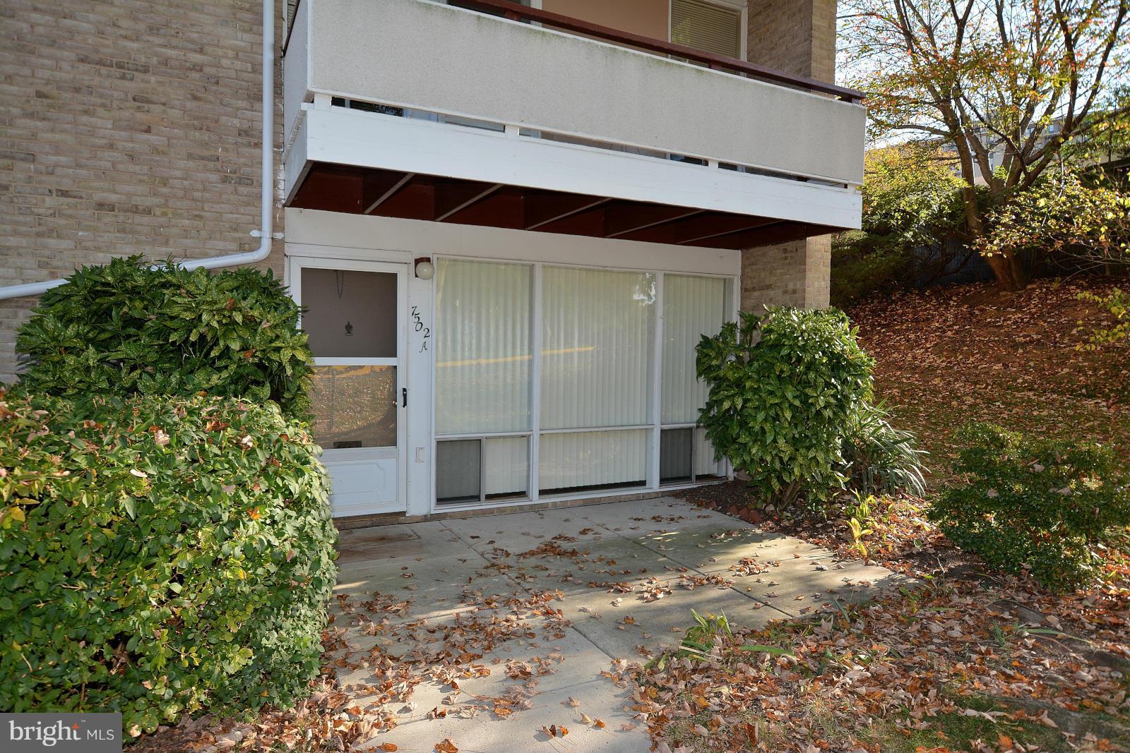 Spacious Terrace Level (841 square feet) with outdoor space. Condominium fee includes all utilities except electric and cable. FHA/VA approved. Pet friendly, close to metro and public transportation, 270/495. Freshly painted and floors refinished.