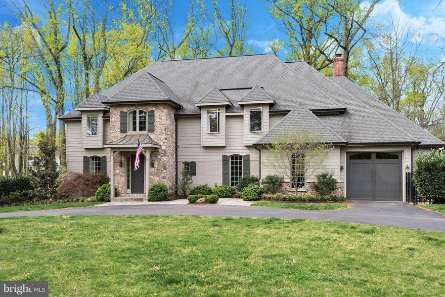 Handsome custom colonial on beautifully landscaped treed lot with spectacular vistas & circular drive * Ten foot ceilings on Main level * Gourmet kitchen, open family room & gorgeous screened porch * Hardwood floors on two levels * Designer features throughout * W/out lower level w/ rec room, 2 bedrooms, kitchenette & Bamboo flooring * Blocks to swim & tennis & hiking trails along Potomac River *