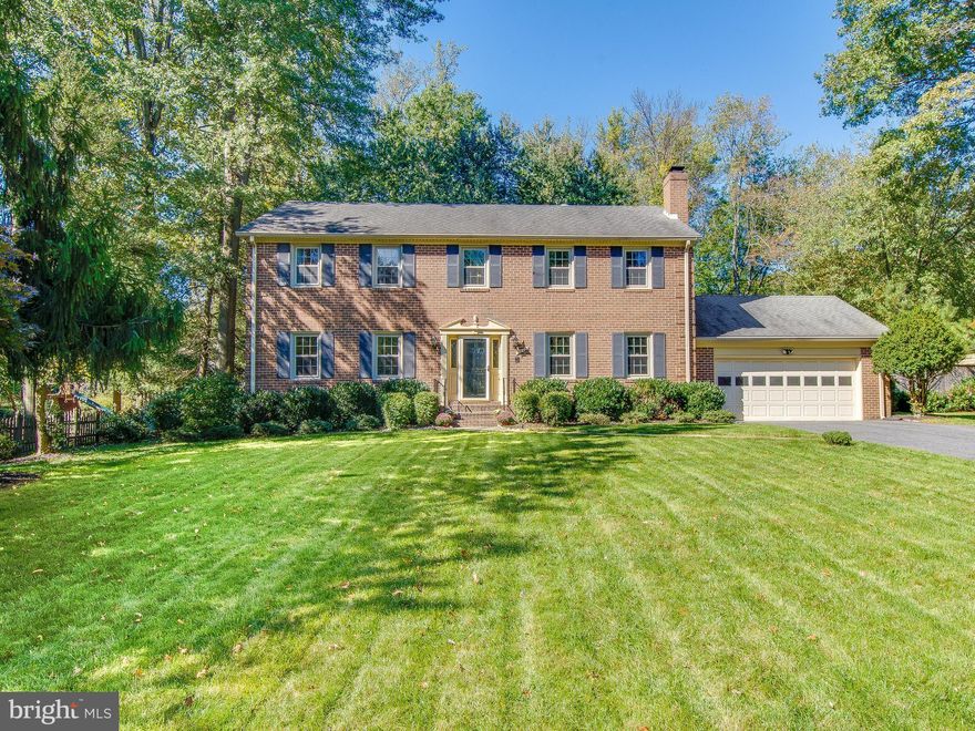 Updated Brick Colonial in sought after Chestnut Hill Estates! Large master has three closets & brand new gorgeous bathroom. New hardwood floors,carpet, 6 panel doors,1/2 bath,recently painted & much more! Family Room w/ built ins & wood fp. Every room is huge! Entertain & relax in private backyard retreat: huge deck, mature trees, fenced yard, pool. New pool equip.& pool fence. See 3D Tour Link!