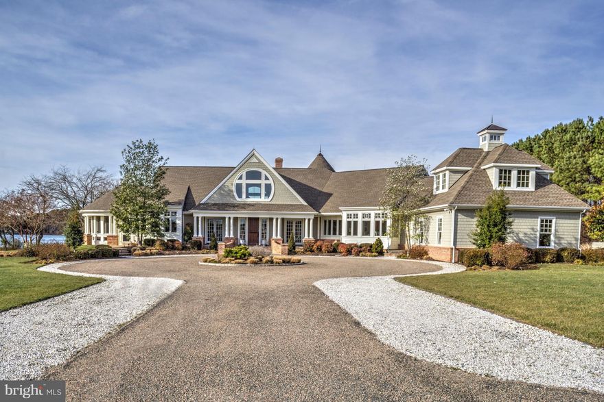 Fabulous custom built waterfront estate on Island Creek.  Architecturally amazing, high-end construction situated on 6+ very private acres.  Features include amazing main-level owner's suite, 6'+/- MLW; separate, custom built outbuilding for car collection or horses.  Too many features to list and priced way below replacement cost.
