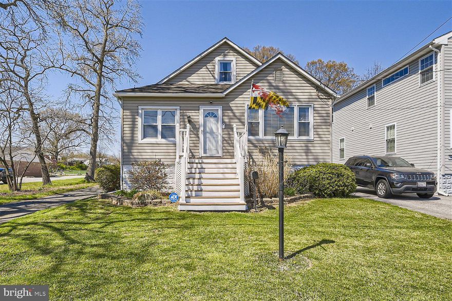 Now, here's where location meets convenience! Gorgeous 2-story, Cape Cod home in Essex. Your future home offers 3 Bedrooms and 2 full Bathrooms. The main level has formal Living and Dining Rooms with beautiful hardwood flooring, that flows into the spacious eat-in Kitchen. The Kitchen features granite-tile countertops, white cabinetry, and stainless-steel appliances with gas range. There are two bedrooms and a full bathroom on the main level, with a 3rd upstairs. The 3rd bedroom can also be used as an in-home office, or media room! The Basement has a nice rec room with built-in bar—would make a great fitness space, man cave, or game room, which is also where the 2nd full bathroom is located. It has also been used as a 4th bedroom in the past, in part because of the location of a closet and the aforementioned bathroom. The Laundry Room is on the other side of the basement and offers a utility sink and plenty of space for storage, but also has been established as the starting point for an office or another room (also with heat and A/c), all you have to bring is your ingenuity (and some tools). We must mention how this space also has large Bilco doors that lead into a fully fenced (vinyl) back yard. Extended driveway and detached 2-car garage are perfect for your vehicles, party hosting, and projects. The extremely quick access to route 702 allows you to get to both 695 and 95 in under 5 minutes! Call now to schedule your showing