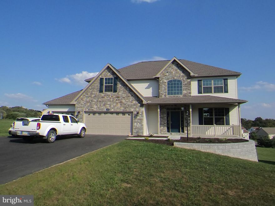 NEW HOME in the Greens of Greencastle. Features 3 car garage,custom kit & bath cabinets, granite counters, 9' ceilings, fireplace, finished walk-out to grade basement--approx. 800 sq. ft. fin. w/wet bar,16'x12' concrete patio and 16'x12' composite deck. Built by Cold Spring Builders.