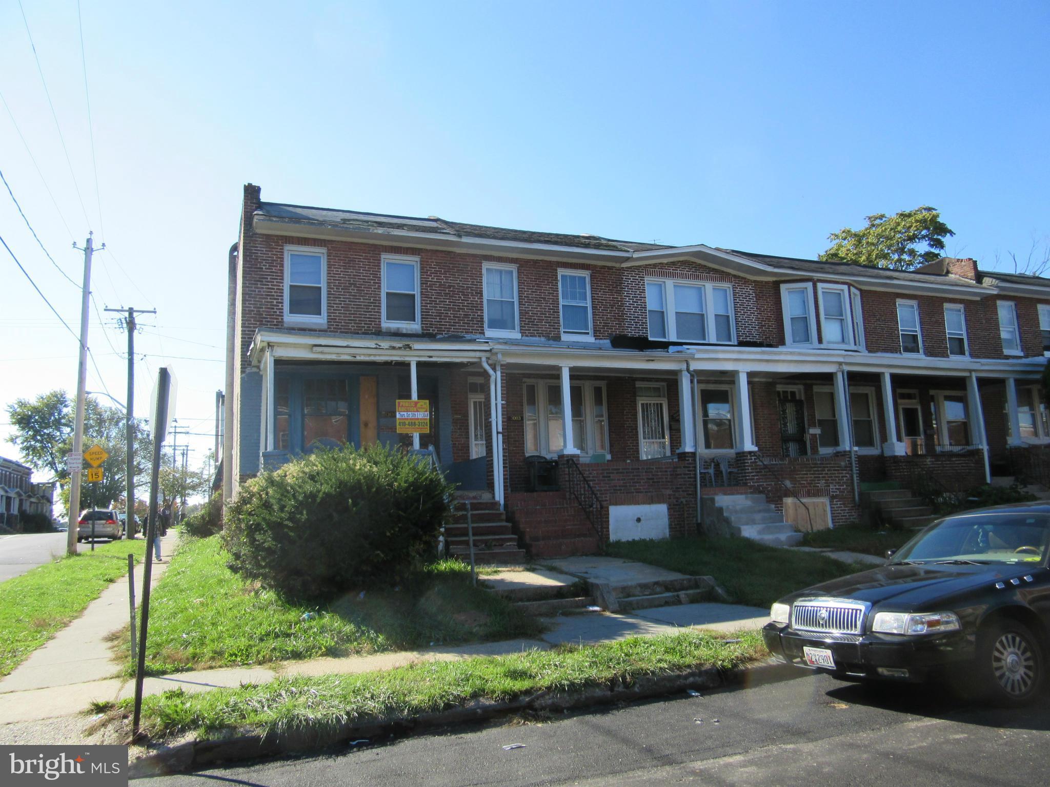 PUBLIC ONSITE AUCTION: Fri, November 14, 2014 @ 3:05pm. Opening Bid $7,500. List price is suggested opening bid only. 2 Story EOG Porchfront Townhome in Franklintown Road. Property is Occupied. 3BR/1BA. Pre-Bid Offers Accepted. Agents Register Your Clients.