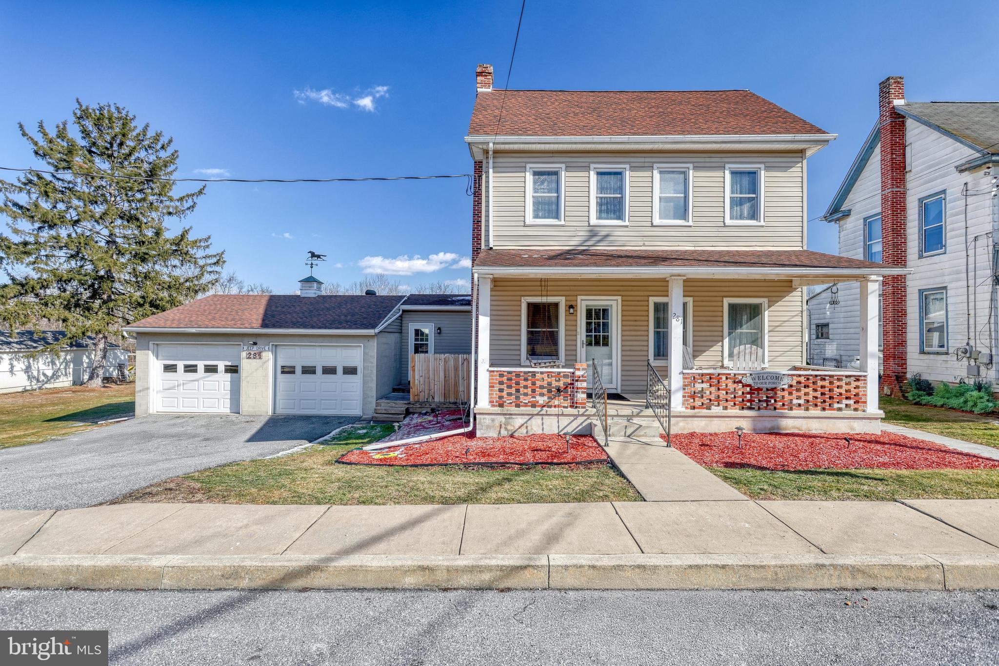 Pride of ownership best describes this 5 bedroom 2 bath home ideally located for that growing family. Starting with the covered front porch and 2-car garage in front and an oversized 2-car garage in the back. Fenced-in yard and very private location close to recreation in a small quint town. All systems have been recently updated with state-of-the-art products. Large formal dining room, updated kitchen, and first-floor family and bedroom. All this and more on almost a 1/2 ace lot. Must see, you will not be disappointed!