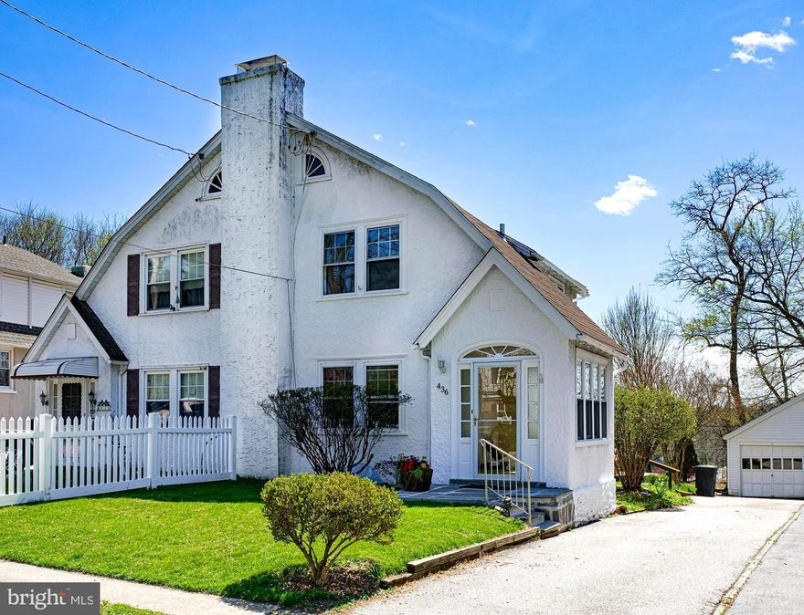 Welcome to 436 St. Davids Avenue, a freshly painted twin home featuring a brand-new deck and a recently updated bathroom, ideally located in the highly sought-after St. Davids neighborhood within the award-winning Radnor School District. Blending classic charm with modern updates, this home offers a warm and inviting atmosphere perfect for comfortable everyday living. Enter through the bright and welcoming sunroom—an ideal space for a sitting area, reading nook, or mudroom—which leads into the main living area. The living room features a charming stone-framed, wood-burning fireplace, creating a cozy focal point. The main level offers an open, flowing layout with hardwood floors throughout, seamlessly connecting the living and dining spaces, making it perfect for both entertaining and daily life. The kitchen presents an excellent opportunity for customization, ready for your vision to transform it into a true chef’s space. From here, enjoy convenient access to the basement as well as the brand-new deck, ideal for outdoor dining, relaxing, or hosting guests. Upstairs, you’ll find three bedrooms along with a full hall bathroom. Each room offers flexibility to suit your needs, whether for sleeping, working, or additional living space. The location is truly exceptional—just a short distance to the vibrant town of Wayne, known for its array of restaurants, bars, boutique shopping, and local attractions. Situated on a friendly, desirable street, the home offers the perfect blend of suburban charm and accessibility. Residents benefit from Radnor Township’s top-rated schools, beautifully maintained parks, and convenient commuting options. The nearby St. Davids Train Station provides Regional Rail service to Center City Philadelphia, making daily travel simple and efficient. With its combination of character, updates, and an unbeatable Main Line location, 436 St. Davids Avenue offers more than just a place to live—it’s a lifestyle opportunity.