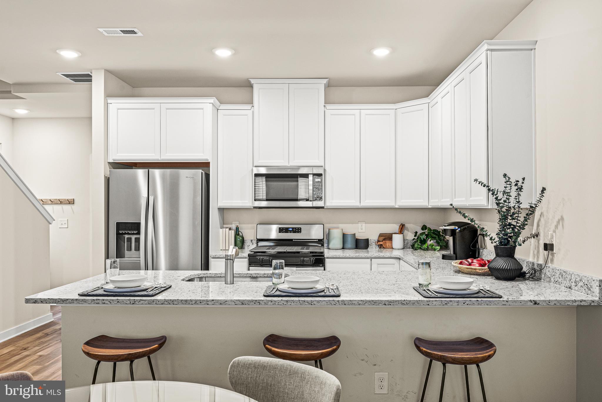 ** END UNIT JUST LISTED ** Welcome to 22A East Front Street. This 2 BR 2.5 BA home will be ready for September move-in. The moment you step inside, you'll be captivated by the modern and sleek aesthetic of this home. The open layout seamlessly connects the living and kitchen areas, creating an ideal space for entertaining and everyday living. The kitchen is well appointed with quartz counters, 42" cabinets and stainless-steel appliances. Upstairs, is a primary bedroom complete with two closets and a private en-suite bathroom, additional bedroom, full hall bath and laundry closet - complete with the included washer and dryer.
The prime location puts you within close proximity to shopping, dining, entertainment, and is proudly served by Upper Merion School District.
(Prices for illustrative purposes only. Final finishes and options vary per homesite. See sales team for details. Taxes to be assessed after settlement.)