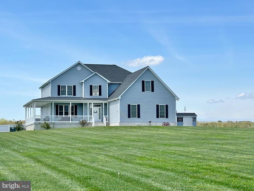 Welcome to your dream home in the coveted Willow Branch community! This stunning four-bedroom, 2.5-bath residence was custom-built in 2019 and has been impeccably maintained. As you approach, you'll be greeted by a charming wrap-around front porch, inviting you to step inside and discover the endless features within. The 2-story entry foyer sets the stage leading seamlessly into the open floor plan beaming with natural night and adorned with laminate wood plank floors and 9' ceilings throughout the first floor. The kitchen boasts new quartz countertops, a stylish tile backsplash, island with bar seating, stainless steel appliances, pantry and overlooks the living room and dining areas. The spacious living room offers a cozy gas fireplace. The breakfast room/sunroom is the perfect place for that large farmhouse table you’ve always dreamed of or this versatile space could be used as an additional sitting area. For those working from home, the dedicated office with a private exterior entrance and pocket interior door provides the perfect space for productivity and focus. Upstairs features a spacious primary bedroom featuring a luxurious en-suite bath with tile floors, a Jacuzzi tub, a tiled walk-in shower, and a double sink vanity. Three additional and generous sized bedrooms, a full bath, and a separate laundry room complete the second floor. The full walk-in attic offers ample storage or the potential to be finished into additional living space. Meanwhile, the full, unfinished basement, with inside and outside access and roughed in plumbing for a bathroom, presents endless possibilities. The home further features a composite deck overlooking the fenced backyard, its the perfect place to unwind and soak in the serene views and sunsets over the surrounding open farm land. Additional highlights include a custom storage shed, a paved driveway, and an oversized two-car garage with a whole house Generac generator for peace of mind. Conveniently located near Tuckahoe State Park, where you can enjoy outdoor activities such as hiking, kayaking, and fishing, while still being just minutes away from Centreville and an easy commute to the Western Shore. Don't miss the opportunity to make this your forever home and experience the lifestyle you've always dreamed of.