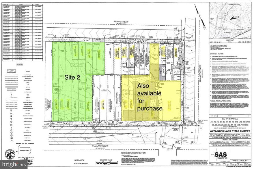 0.65 acre development opportunity located at 351 E Main Street in Norristown, PA. This property includes 2 garages with access from E Penn St.

Zoning permits a variety of uses, including twin homes, rowhomes, mixed-use, and a wide range of commercial or retail applications.

371 E Main St is also available for sale, these properties can be purchased together or separately.