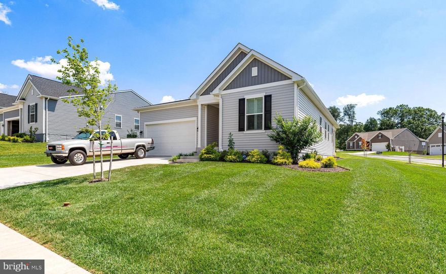 Stunning Recently-Built Home – One-Floor Living at Its Finest!
Welcome to this beautifully crafted, newly-built ranch-style home, designed for easy, comfortable one-floor living. Nestled in a convenient location just minutes from I-83, this home offers both modern amenities and thoughtful design touches throughout. Step inside to find 9-foot ceilings that enhance the spacious feel of the open-concept living area. The home features 3 generously sized bedrooms plus an office or bonus room, and 2 full bathrooms, including a luxurious primary suite with a large walk-in closet. The kitchen and living spaces are bright and airy, complemented by updated window treatments that add style and function. Downstairs, you'll find a large unfinished basement with bathroom rough-ins, offering endless possibilities for future living space, entertainment areas, or extra storage. Additional highlights include a large and insulated garage, energy-efficient construction and modern finishes. This move-in-ready home is the perfect blend of style, space, and accessibility—ideal for anyone seeking low-maintenance living with room to grow.