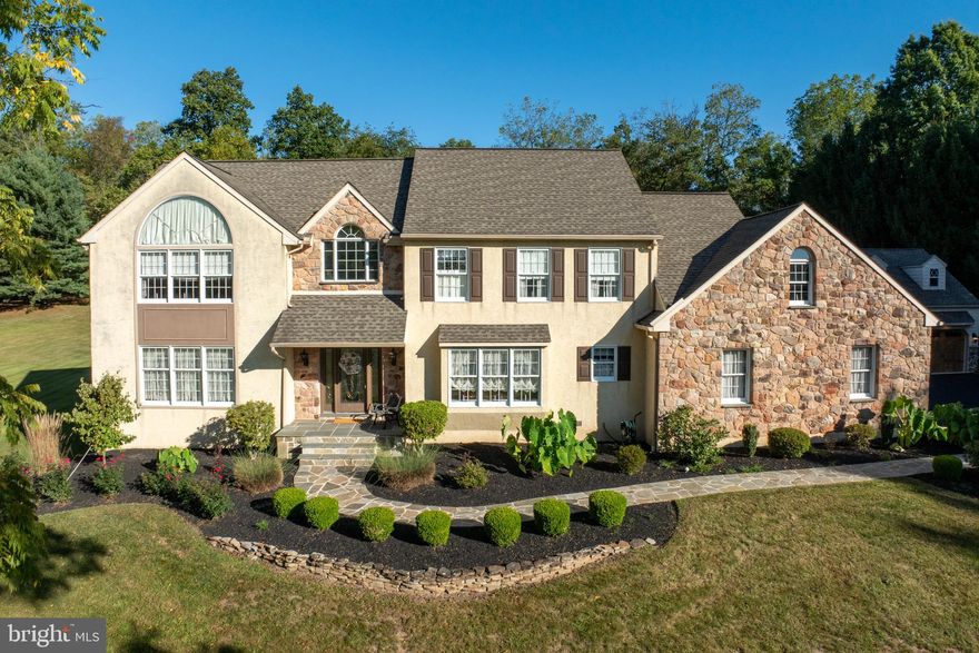 Nestled on a premium lot in the highly sought-after Barton Meadows neighborhood, this stunning estate offers unparalleled luxury and functionality. As you approach 137 Barton Drive the double lighted pillar entry welcomes you, setting the tone for the elegance that lies within. The meticulously landscaped grounds and impressive curb appeal are just the beginning of what this extraordinary property has to offer. A long driveway leads you to the home, where you'll find ample parking options including 5-garages. A meandering path guides you to the front door, where you are greeted by a soaring two-story foyer. To your left, the formal living room features a double tray ceiling, while to your right, the formal dining room is adorned with crown and chair molding, as well as a stunning crystal chandelier. Beyond the foyer, the spacious family room boasts a two-story vaulted ceiling, open loft and a floor-to-ceiling stone fireplace, creating an inviting and impressive space. The adjoining eat-in kitchen is a dream, offering abundant cabinetry, expansive counter space and stainless steel appliances. With a large center island seating six, a breakfast nook and easy access to the backyard oasis, it’s perfect for both entertaining and everyday living. A convenient main-floor laundry room and garage entry are located just off the kitchen. On the opposite side of the family room, you'll find a private home office, which could easily be converted into a sixth bedroom. A half bath completes this level. Ascend the open staircase to the second floor, where an open loft overlooks the family room. The luxurious owner's suite features a vaulted cathedral ceiling, a spacious walk-in closet, and a private bath. Four additional generously sized bedrooms and a full hall bath complete this floor. The fifth bedroom, located above the garage, offers ample space and a large storage area. The fully finished walk-out basement is an entertainer’s paradise, with a family room, bar area, and a dedicated gym space. A separate storage room ensures ample space for all your needs. Step outside into your personal sanctuary - an incredible backyard oasis. The entire patio and pool area are covered in travertine tile, remaining cool underfoot on hot summer days. A stone accent wall serves as the backdrop for the covered patio, which features a wood ceiling, skylights, and a ceiling fan. The in-ground pool is the centerpiece of this outdoor retreat, ideal for hosting memorable summer gatherings. Don’t miss the outdoor shower. This premium lot offers exceptional privacy and seclusion, making it the perfect place to unwind and enjoy the peaceful surroundings. The property also includes a detached 2-car garage with a full walk-up second-story storage area, providing limitless possibilities. Over the last 30 years, the owners have made countless upgrades and improvements that are sure to impress. Properties of this caliber are rare and difficult to duplicate, and this home is priced far below what it would cost to build today. This exceptional estate is sure to sell quickly - don’t miss your chance to own it! Be sure to view the video tour of this home.