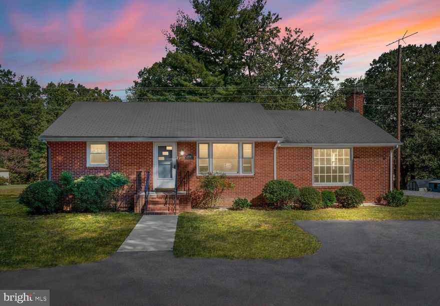 This home has vintage charm! Beautiful, brick rambler with on almost an acre in peaceful, country setting.  2 minutes to Bowling Green and only 25 minutes to Massaponax and Fredericksburg.  2 bedrooms, 1 bathroom, kitchen, a living room, a mud room, and a large family room - complete with a brick fireplace. Enjoy an acre of cleared, gently sloped back-yard. There are 2 sheds, both on concrete pads, and several old trees dating back centuries. With no HOA, you can easily have chicken or goats and create your own mini-farm. While charmingly vintage, this home has been well maintained! The well pump was replaced in 2009, HVAC and Electric is 7 years old, Windows (except for 2 large front windows) replaced in 2004.  Gorgeous hardwood floors. Home is sold As-Is.