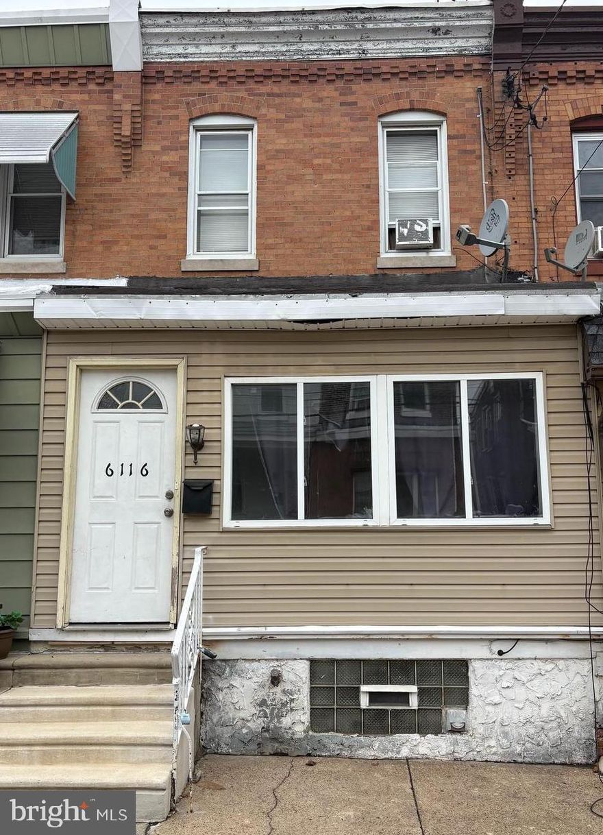 Opportunity knocks in the desirable Mayfair section of Philadelphia! This 2-bedroom rowhome is the perfect investment property for a savvy buyer looking to add value. Located on a quiet, tree-lined block, this home offers strong rental potential or a solid foundation for a fix-and-flip.
 Conveniently located just minutes from major expressways, public transportation, parks, and shopping centers—making it attractive for both commuters and long-term residents. 
Property is being sold as-is.
Don’t miss your chance to invest in one of Northeast Philly’s most in-demand neighborhoods!

Note: Be cautious when using the steps, as they are narrow and covered with vinyl that extends beyond the edge, creating a slip hazard due to excess material hanging over