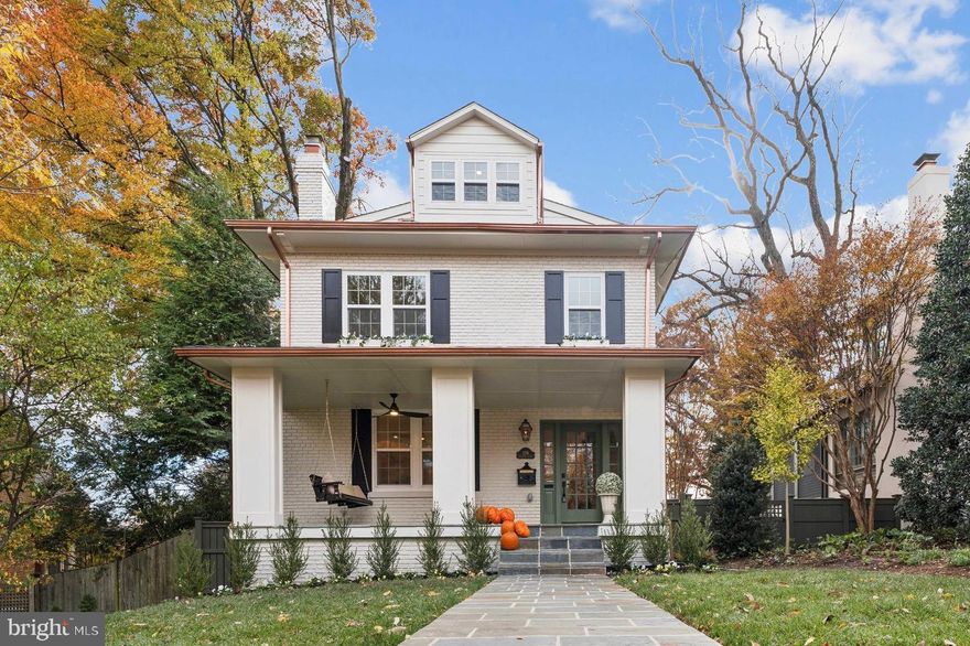 Join us for the launch party Friday from 3-5:30. Take photos in the photo booth, enjoy treats from Olivia Macaron as well as  wonderful drinks, and tour this masterpiece of a home.  Power banks for the first 50 attendees. 

This is truly one of the most spectacular homes in Chevy Chase, DC — just half a block from the beloved Lafayette Elementary School. Dogwood Restoration has masterfully blended historic charm with modern luxury across nearly 4,000 square feet of beautifully finished space.

From the moment you arrive on this manicured, tree-lined street, you’ll feel right at home. The extra-large front porch — complete with a classic porch swing — invites easy neighborly chats and quiet morning coffee moments.

Inside, the main level offers an open, light-filled floor plan that’s both elegant and functional. The living room, anchored by a stunning marble fireplace, features custom built-ins that add warmth and sophistication. The dining room includes a beautiful wine bar, and the chef’s kitchen truly steals the show — with custom cabinetry, quartz countertops, a nine-foot island, two sinks, two dishwashers, and top-of-the-line Thermador appliances. A pantry, mudroom area, additional closet space, and a chic Waterworks powder room complete this level.

Upstairs, the primary suite feels like a true retreat, with two walk-in closets and a stunning marble bathroom featuring heated floors, a double vanity with Waterworks fixtures and an oversized shower. Two additional light-filled bedrooms and another beautiful marble bath complete this floor.

The third level is an unexpected delight — a light-filled modern lounge with a wet bar, flexible spaces to relax, read, or stream your favorite shows, plus two additional light-filled treetop bedrooms and a full marble bath.

The lower level offers even more: a spacious family room, another wet bar, a guest bedroom, and a full bath — perfect for visitors or an au pair suite.

Out back, a large Trex deck and landscaped yard provide room for play, entertaining, or simply unwinding. The property also includes a detached garage and a versatile paver parking pad that can double as an outdoor entertaining space or accommodate two additional cars — complete with an electric car charger.

Every detail of this home has been thoughtfully curated — from its soaring ceilings and restored architectural details to its modern flow designed for both everyday living and refined entertaining. It’s that rare combination of elegance, comfort, and location — and it’s truly one of a kind.

All this just steps from Lafayette Elementary School and Park, the neighborhood tennis courts, and only a five-minute stroll to Broad Branch Market. In addition to Friday launch party, this beauty will be open Saturday and Sunday 2-4.

Square Foot Estimated based on floor plan.