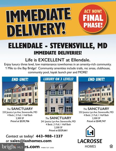 233 JESSICA LYN AVENUE STEVENSVILLE MD 21666