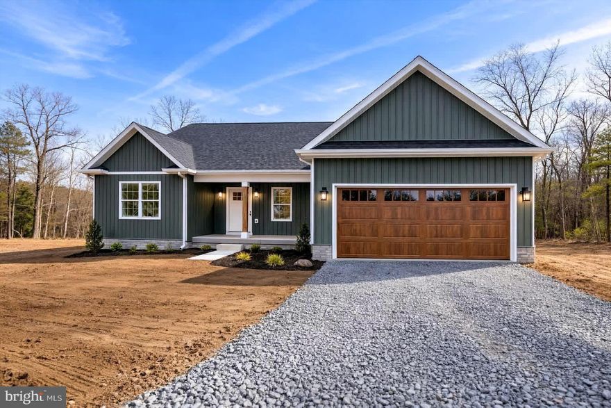 June/July 2026 delivery on this Brand New ranch home!!   This 1,670 square foot Ranch style home boasts the sought after split bedroom design. The kitchen/dining combo is open to the expansive great room and features vaulted ceilings.  Quartz, ceramic, luxury vinyl plank flooring, carpet and stainless steel appliance package. Primary bath has a separate tiled shower and soaking tub! Home is larger than it looks providing maximum usage of interior space. The front porch is great for evenings relaxing in a country setting that is close to amenities.  Full walk up basement.  Buyer pays transfer tax stamps.  Measurements are approximate. "All images used are for illustrative purposes. In some cases, it may not be possible to show photographs of the exact property; therefore, we utilize photography of a similar property. Images are for guidance only and do not necessarily represent a true and accurate depiction of the condition of the property."
"Please note: The photos shown are of a similar completed home. The specific home may vary in floor plan, finishes, or upgrades. The builder reserves the right to substitute materials that may not be available to avoid delays."