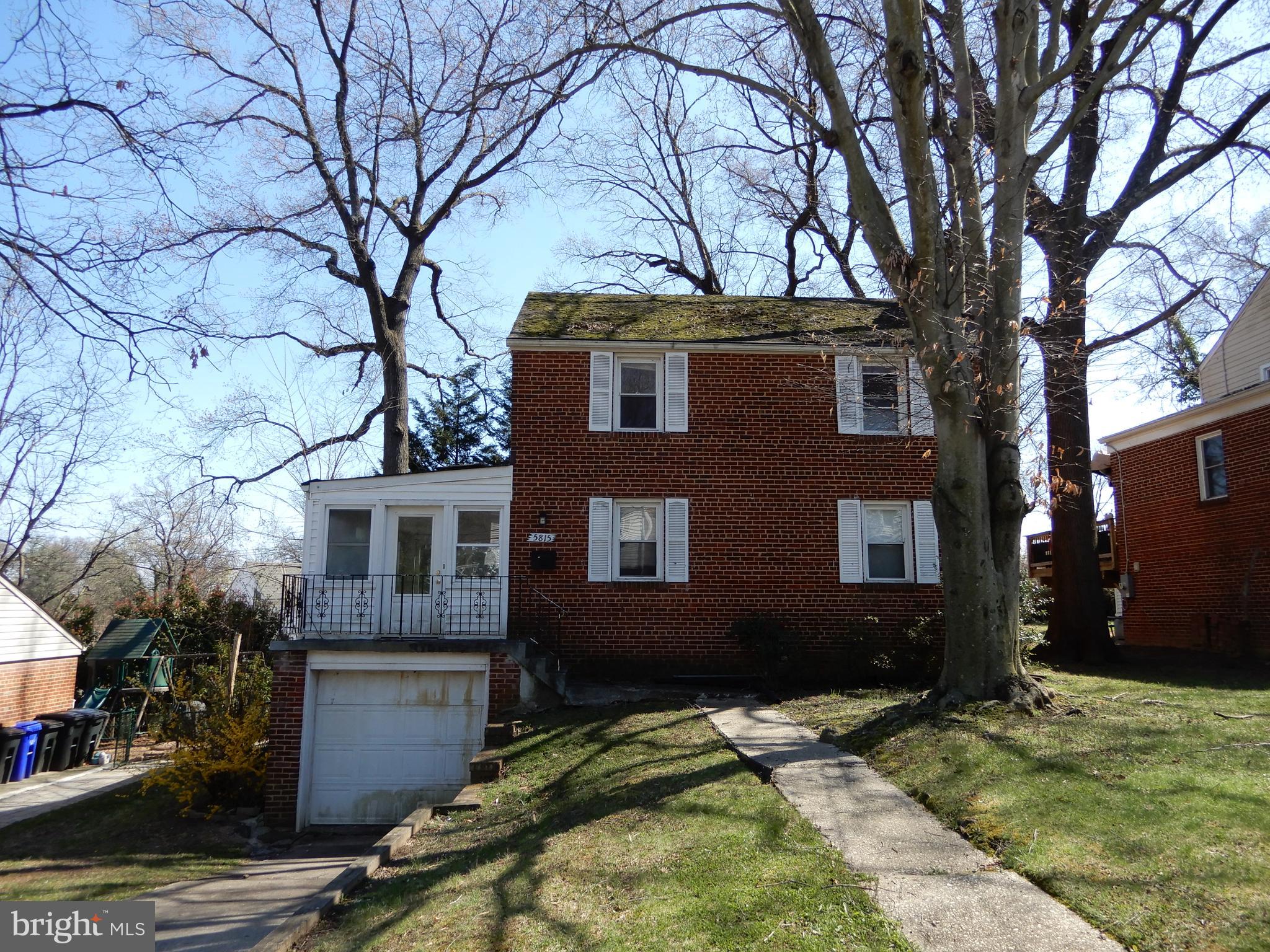 This charming colonial home is nestled in a highly sought-after, established neighborhood in Cheverly, offering the perfect blend of suburban serenity and urban convenience. Walk in through the sunroom that leads into a kitchen, dining room, and large living room with fireplace. Upstairs features 3 bedrooms and 1 full bath. Downstairs features a tall, full footprint basement with full bathroom. Great outdoor space with a spacious backyard and back deck. It is conveniently located just a short walk from the Cheverly Farmers Market and the Cheverly Metro station, with a short commute to downtown DC and Capitol Hill. Route 295 and Route 50/New York Ave are just a couple minutes away. This home would be an unbeatable quick flip, only needing a little TLC to transform it into the perfect investment opportunity to sell in the spring.