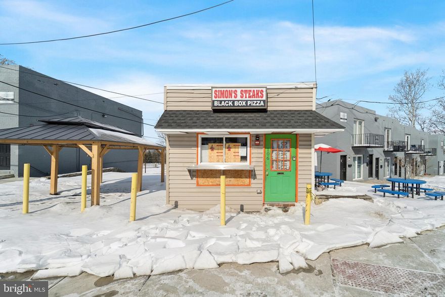 Step into an exceptional entrepreneurial opportunity at 1062 Tyson Avenue, a fully renovated commercial property in the heart of Abington, PA. Seamlessly blending functionality with contemporary charm, this turnkey space is perfect for bringing your business vision to life—whether it’s a cozy pizzeria, a vibrant café, a trendy nail salon, or a takeout-focused eatery.

Currently operating as Simon’s Steaks / Black Box Pizza, the property is tailor-made for success. The building features a functional, efficient layout designed for quick-service operations, complete with a walk-up service window and a shingled overhang. Inside, you’ll find everything needed for food service, including tiled flooring, multiple sinks, an industrial kitchen setup with an oven and refrigerator, and a rear bathroom for staff. The thoughtful design prioritizes ease of operation, making it a breeze to get up and running.

The exterior is equally inviting, with a brand-new roof and a stunning EP Henry front patio that includes outdoor seating and park-style benches—perfect for drawing in foot traffic. Additional outdoor space is available on both sides of the building and in the rear, offering flexibility for future expansions or dedicated seating.

Situated in a prime location with high visibility and steady traffic, this property gives you the ideal platform to thrive. Whether you’re dreaming of a bustling takeout spot or a welcoming neighborhood café, 1062 Tyson Avenue offers the perfect backdrop for your business.

This move-in-ready gem won’t last long—schedule your tour today and take the first step toward making your entrepreneurial dreams a reality!