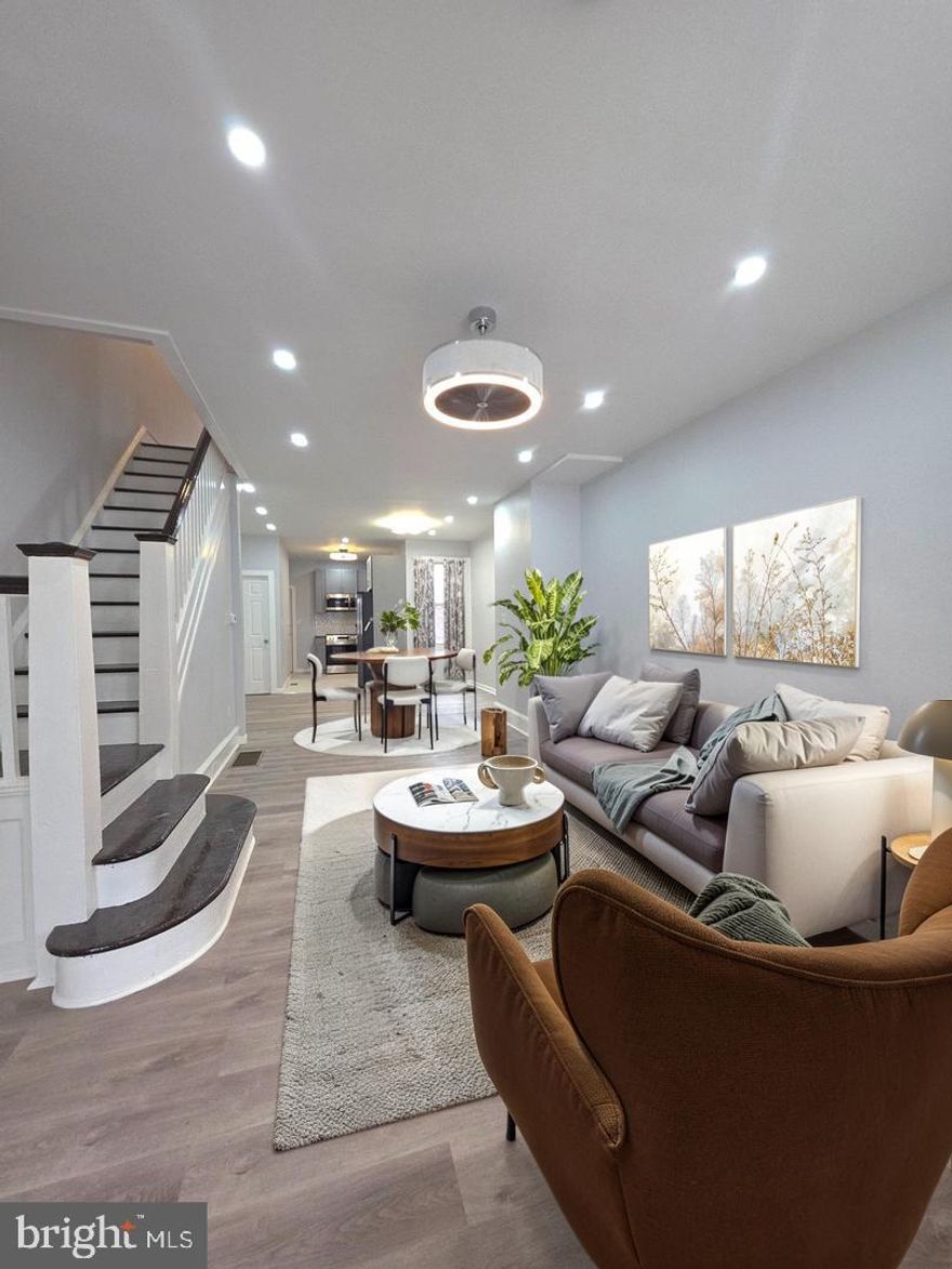 Welcome to 1214 S 56TH — a beautifully remodeled home offering the perfect blend of modern elegance, comfort, and everyday functionality. This thoughtfully updated property features 3 spacious bedrooms, 1 full bathroom, 1 half bathroom, and a private rear outdoor space ideal for relaxing, entertaining, or enjoying quiet moments at home. Step inside to a bright, open‑concept living area that flows seamlessly into a fully upgraded kitchen. Designed with both style and practicality in mind, the kitchen includes top‑of‑the‑line appliances, ample cabinetry. Throughout the home, you’ll find high‑end finishes, modern design elements, and desirable amenities that elevate the overall living experience. The private backyard offers a peaceful retreat and additional space for outdoor enjoyment. Conveniently located near major transportation options, including the train station, this home provides easy access to University City, Penn, Drexel, CHOP, and the shopping and dining of Center City. Whether commuting or exploring the city, you’ll appreciate the unbeatable combination of accessibility and convenience.