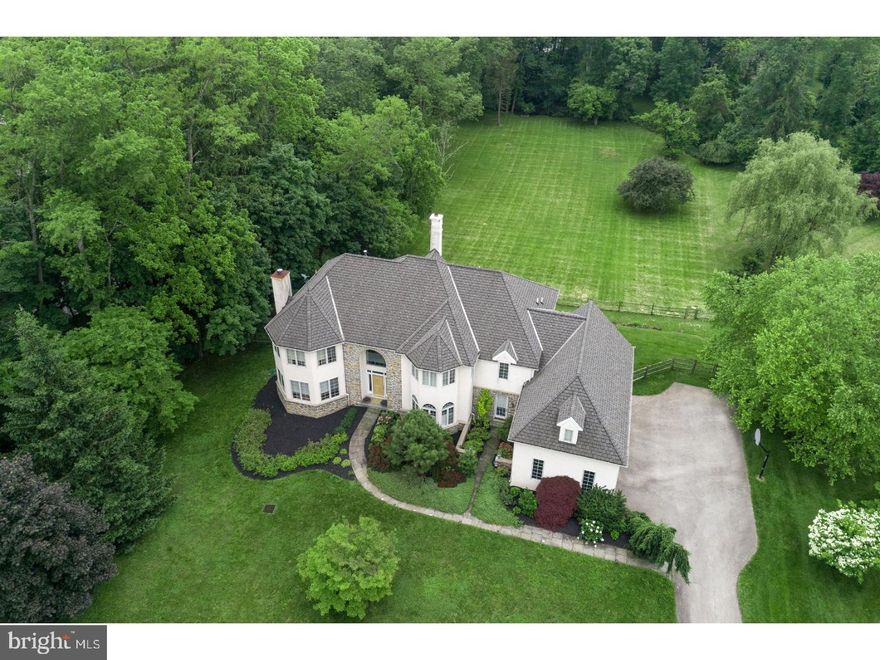 Look no further! Absolutely stunning, move-in ready, sun-filled residence, beautifully set on a glorious 2.1 acre lot in the heart of coveted Easttown. Close to renowned TE and premier private schools,  this gracious home offers generous room sizes with high ceilings and a wonderful open flow. Features include hardwood floors throughout much of the first and second floors, freshly painted neutral decor, 9" and vaulted ceilings with classic moldings and millwork detail, timeless white gourmet kitchen with granite countertops, large eat-in working island and fabulous windows looking out over the breathtaking grounds, spacious breakfast room opening up to an inviting family room with soaring  fireplace and vaulted ceiling, enormous primary suite with new hardwood floors, sitting room, fireplace, incredible walk in closet with custom shelving and luxurious bathroom, 4 additional large bedrooms and 2 additional full baths on the second floor, expansive walk-out lower level with full bathroom with steam shower, wet-bar, media room, gym and entertaining room with outside access, enormous cedar closet and lots of additional storage space. Private setting yet close to renowned schools, shopping, Whole Foods, farmers markets, Golf and recreational facilities and clubs, trains, Center City Philadelphia and Philadelphia International Airport. A real treasure. Move right in!