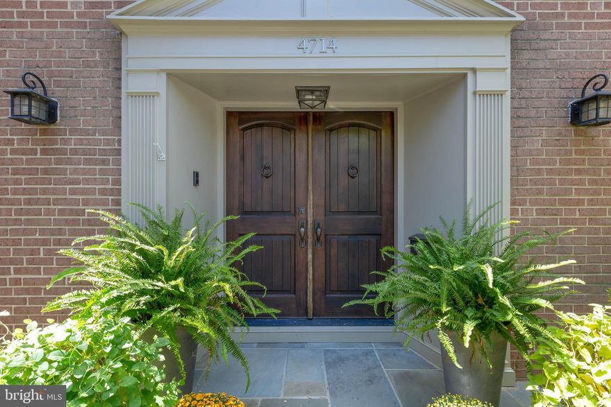 Convenient yet quiet, classic yet current, remodeled from top to bottom and available for the savvy buyer!  A one-of-a-kind town home community  with it's own "private park"... a 2+ acre secluded common area which is your back yard for parties, weddings, whatever... is surrounded by the 24 brick town homes known as  THE BIRCHES.  4714 is meticulously refined with a gourmet kitchen outfitted with  stainless steel appliances, recessed lighting plus pendant lighting above the center island. Tastefully remodeled baths including  a  spa-like master bath complete with double vanities and rimless glass shower doors. Custom window treatments, designer lighting are found through out the home.  The entry level spacious game  room with glass doors opening  to a large private patio.  Currently the owners home office is on the entry level but there is a  with an adjacent full bath it would be an ideal guest suite...you pick! There are  2 fireplaces, 2 parking spaces located steps from the front entry...and wait til you see the custom doors as you arrive! Impressive.. Walk to Starbucks/CVS/Eateries/Bus. DC is a 10 minute drive.  What a find!