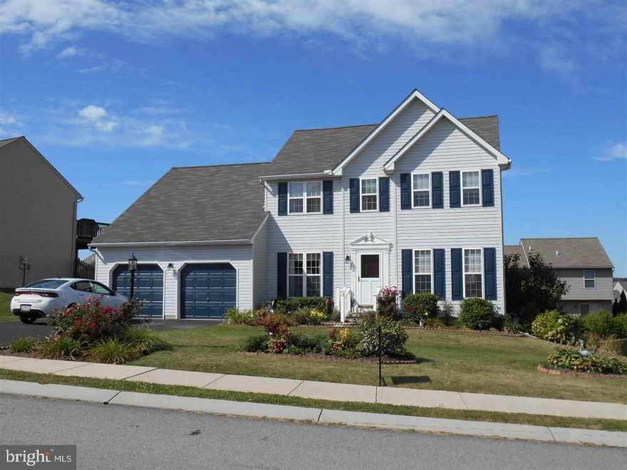 Custom built home with large first floor MBR suite w/ bath designed for wheelchair.   Very well kept home with new carpet.  Two spacious bedrooms upstairs-one has future bonus room above garage approx 12 x 22 could be storage/closet/bedroom. Gas HWBB heating & central a/c.  10 x 26 composite deck with vinyl fenced yard. Nicely landscaped.  Move right in!