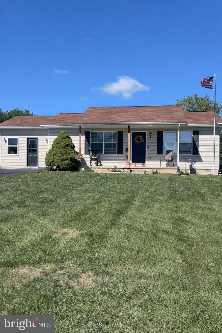 This wonderful ranch-style home offers comfortable one-level living on a generous 1.12-acre lot. This 2 bedroom/1 bath home is situated just minutes from I-81 and the Virginia state line, the property provides an easy commute and quick access to city conveniences while still enjoying the peace and privacy of country living.  A garage provides convenient parking and additional storage. With plenty of outdoor space to relax, garden, or expand, this property offers the best of both worlds—convenience, comfort, and room to breathe. A rare opportunity to enjoy country charm without sacrificing location.